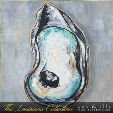 Oyster Shell Painting 24x24, The Louisiana Collection